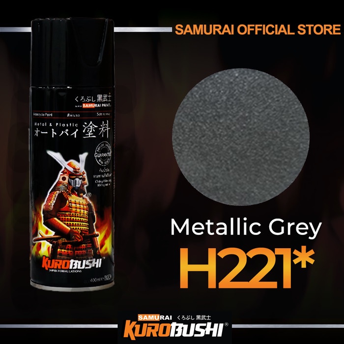 Samurai Paint Metallic Grey H221 Abu-abu Metalik #H221