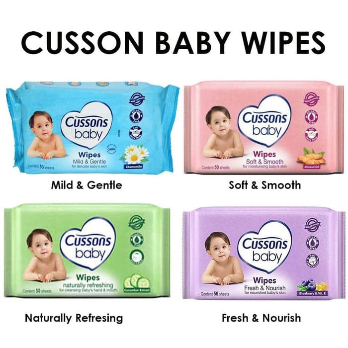 Jual Tisu Basah Cussons Baby Wipes 50s Beli 1 Gratis 1 / Promo Tissue