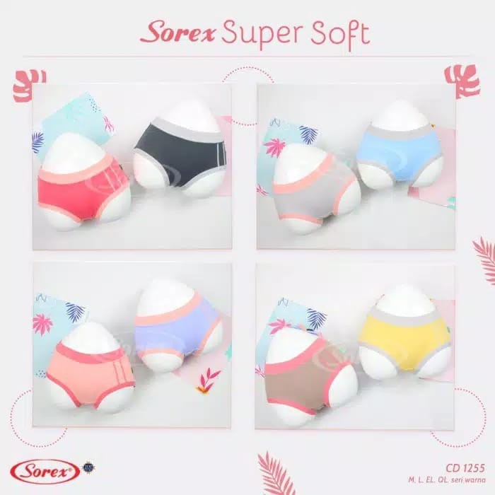 Celana Dalam CD SOREX 1255 Celana Dalam Wanita Brief Diatas Pinggang Super Soft Super Comfort