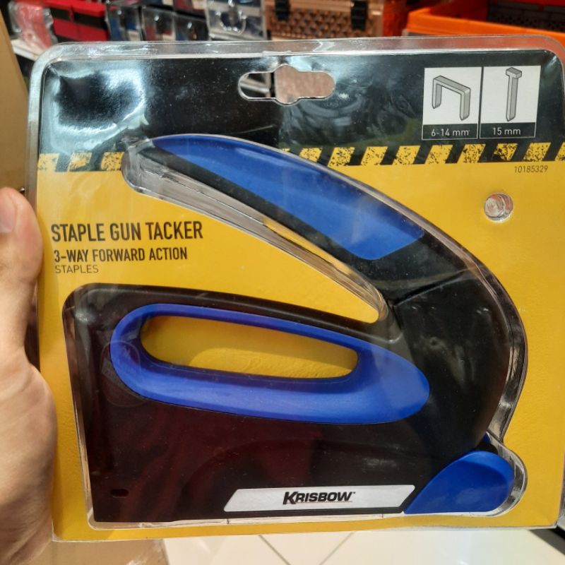 Stepler Tacker Staples tembak Stapler Gun untuk kayu dan tembok Original Krisbow