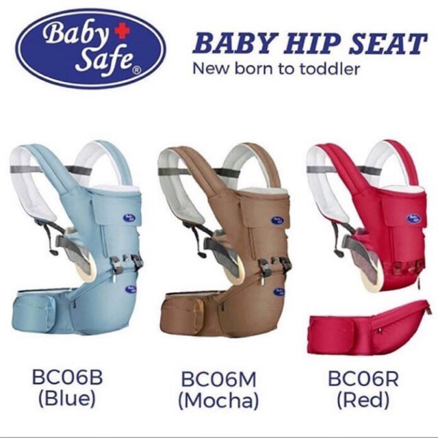 Gendongan Bayi Hipseat Baby Safe BC06 Hip Seat NB to Toddler