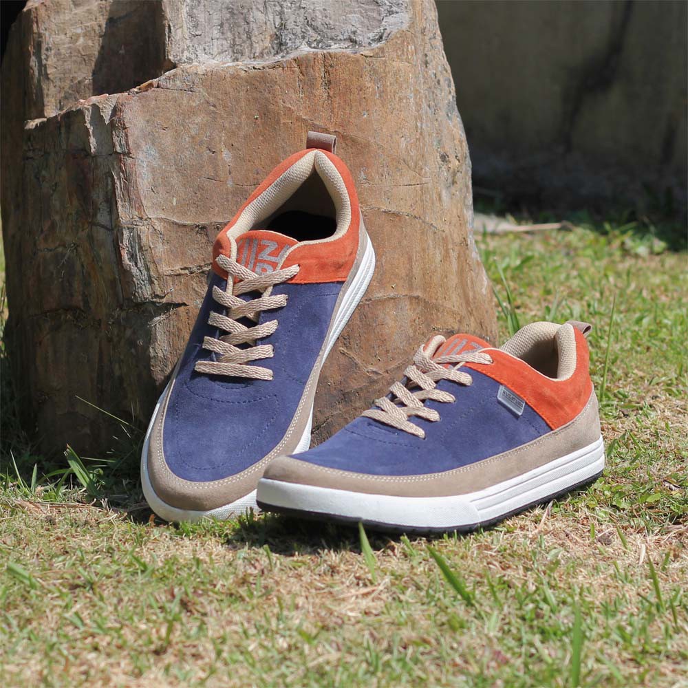 PROMO!!! Sepatu Sneaker Pria Murah Kuzatura - KSU 378-Navy Kombinasi