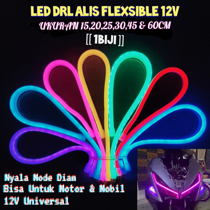 Jual Lampu Led Alis Drl Flexsible Cm Waterproof Universal Biji Shopee