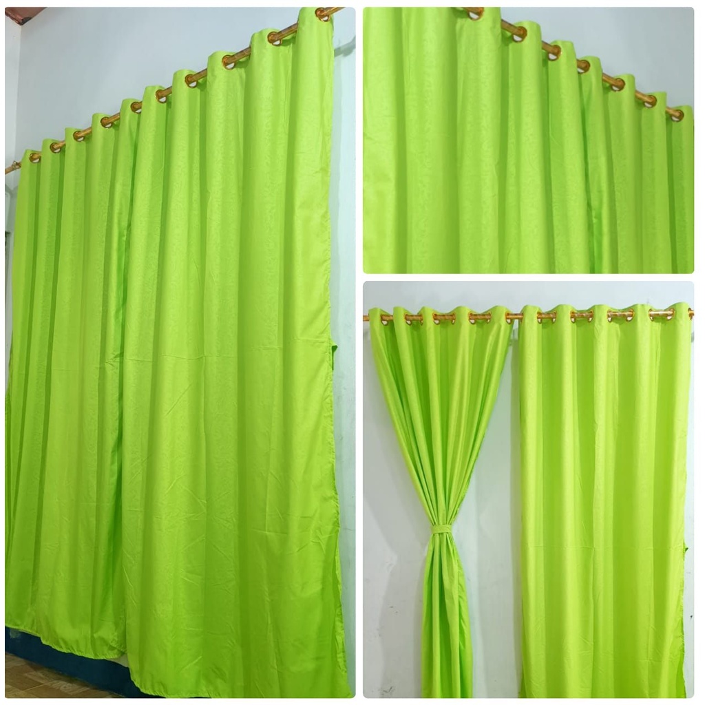 Spesial Gorden Motif Emboss Murah Elegan Model Smokring 12 Ring Banyak Pilihan Warna Menarik ukuran 135 x 220 cm