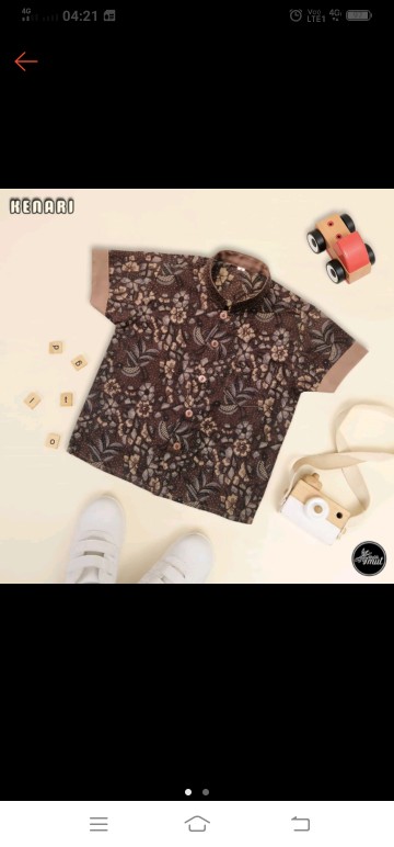 Imut Batik Kemeja Batik Anak Dan Ayah Motif Burung Kenari