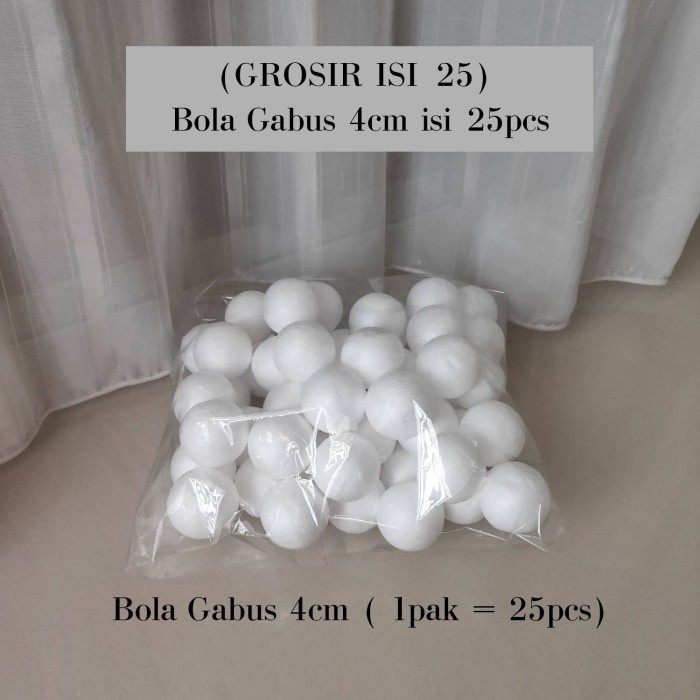 

Bola Gabus 4cm / Bola Gabus Styrofoam diameter 4cm HARGA GROSIR 25 pc