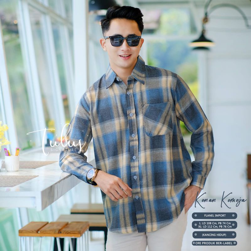 KENAN KEMEJA FLANEL BY TULUS SIGNATURE (KEMEJA PRIA) Flanel pria rekomended