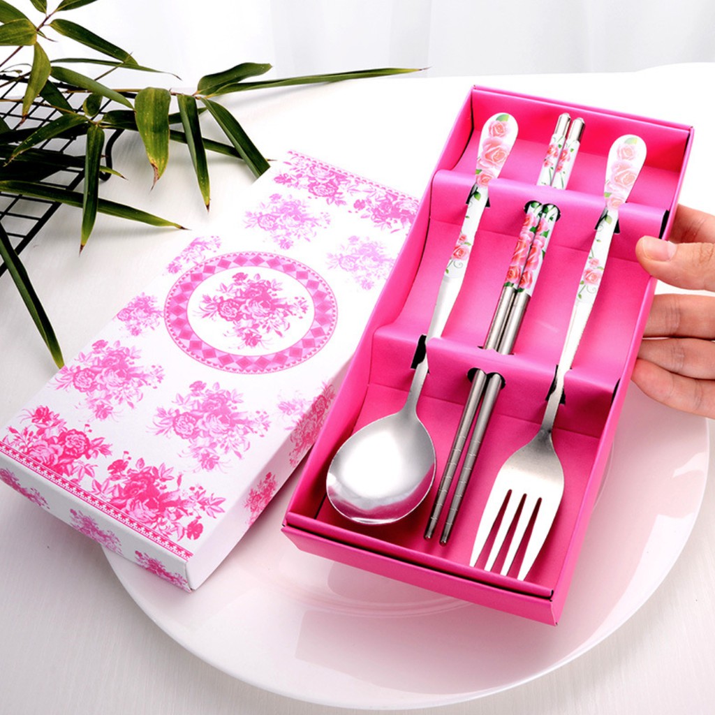 Pr182 3in1 Sedok Garpu Sumpit Set Cutlery Souvenir