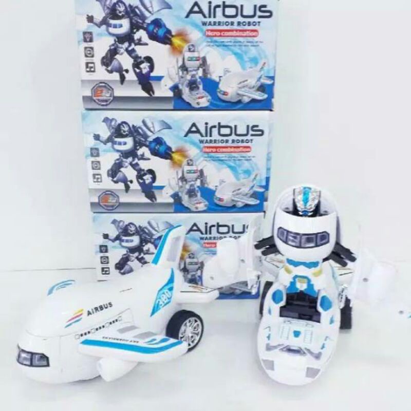 PROMO MAINAN ANAK MAINAN PESAWAT BISA BERUBAH ROBOT AIRBUS DEFORMATION ROBOT AIRBUS