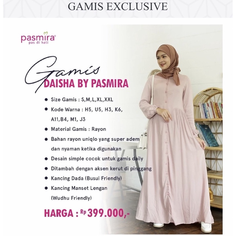 PASMIRA GAMIS DAISHA | DRESS PASMIRA | FREE PAPERBAG