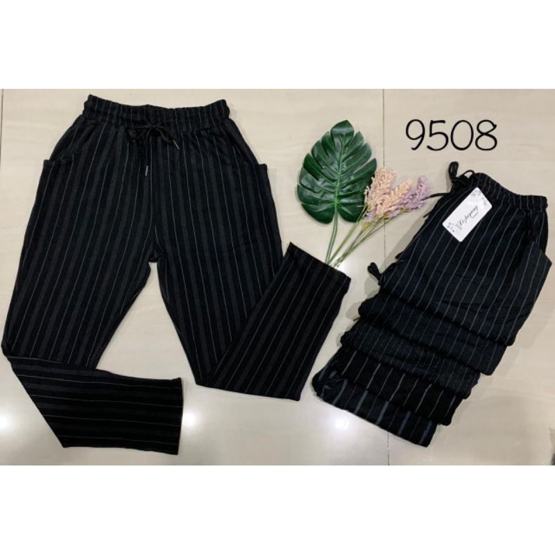 (Seri Hitam) Celana ZARA Salur / Kotak import seri 9508# 9509#