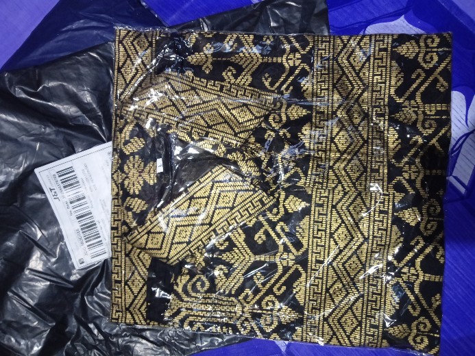 Kemeja Batik Pria Lengan Pendek Motif Anjani Gold