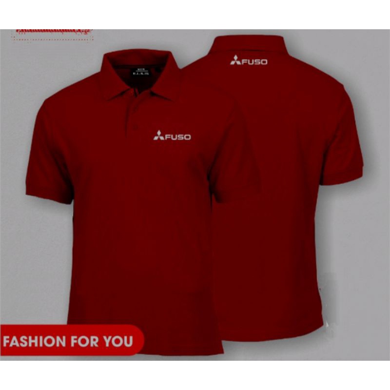 kaos polo Mitsubishi Fuso full bordir  kaos polo katun fuso