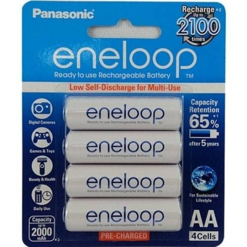 Baterai Eneloop Panasonic AA 2000mAh Isi 4 Pcs/ AAA 800mAh isi 4pcs original