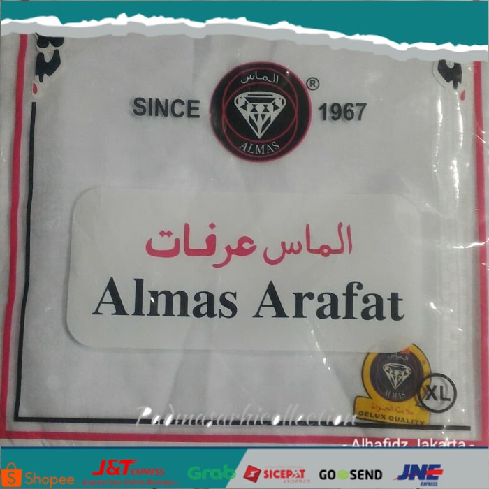 ✨ BISA COD ✨ Sorban Almas Arafat Putih Polos Surban Almas Arafat Putih Polos