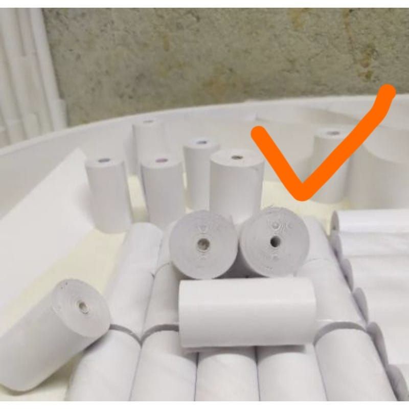 

Kertas Thermal Paper Roll 58x30 FULL KERTAS TANPA CORE ISI KERTAS LEBIH PANJANG HASIL PRINT HITAM