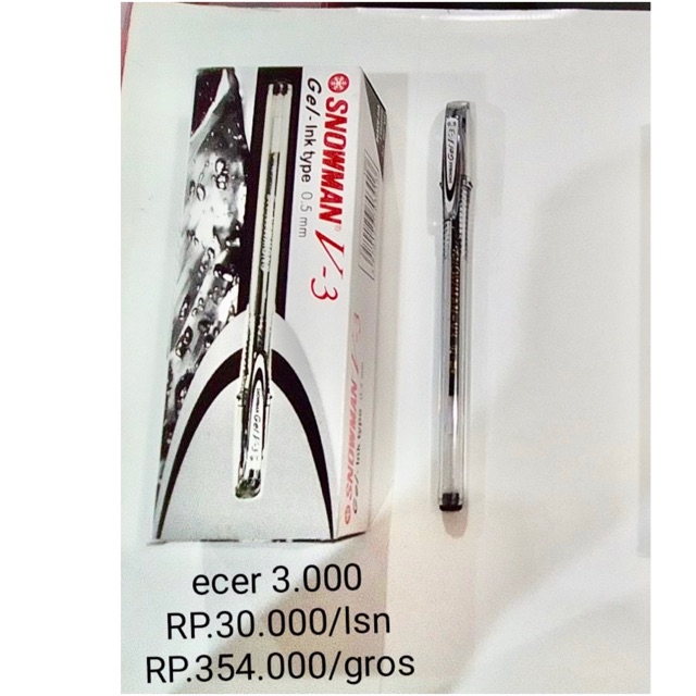 

Pulpen Snowman Gel V-3 0,5