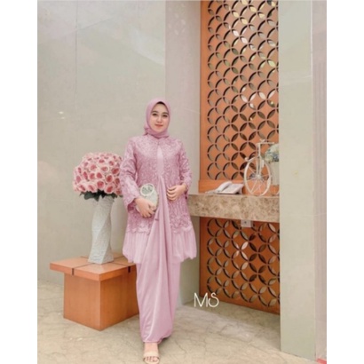 Baju Gamis Pesta Kondangan Brukat Wanita Remaja Modern Terbaru 2022 Gamis Model Kekinian Trendy Mewa