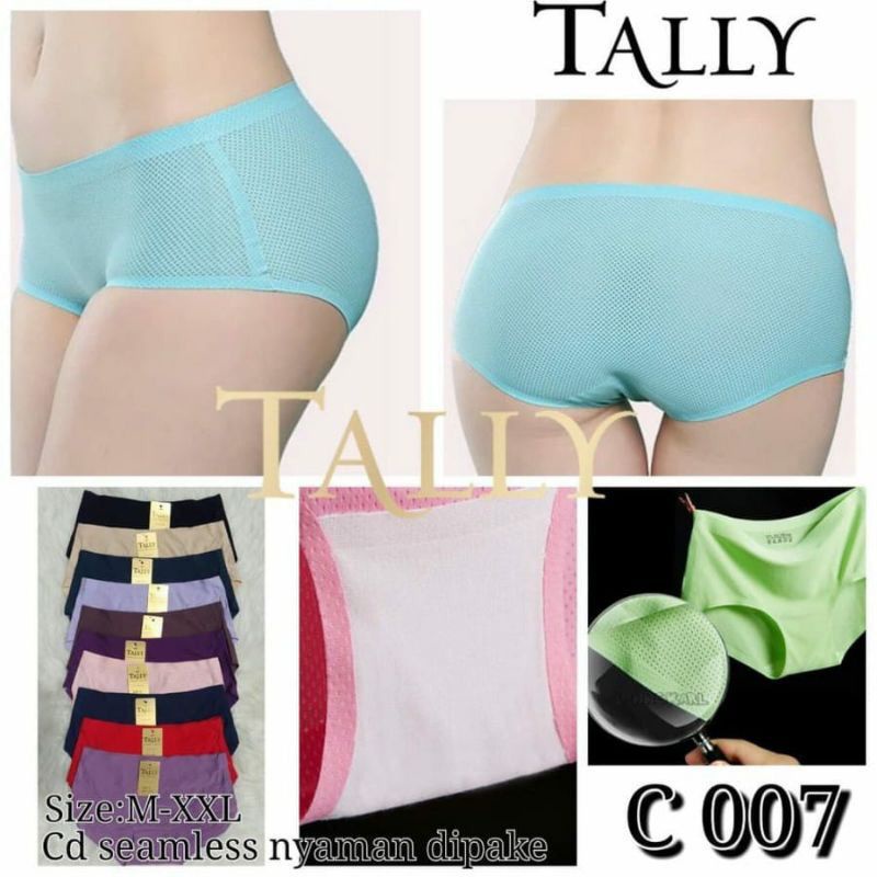 Cd Wanita Tally C 007 {M-XXL} Seamless | Cd Tanpa Jahit - TALLY CD SEAMLESS PORI -PORI PANTY ORIGINAL NYAMAN DI PAKAI - CD SEAMLESS EXCLUSIVE  COTTON SPANDEK TALLY - BAHAN LICIN TANPA JAHITTAN - CD TALLY TANPA JAHITAN