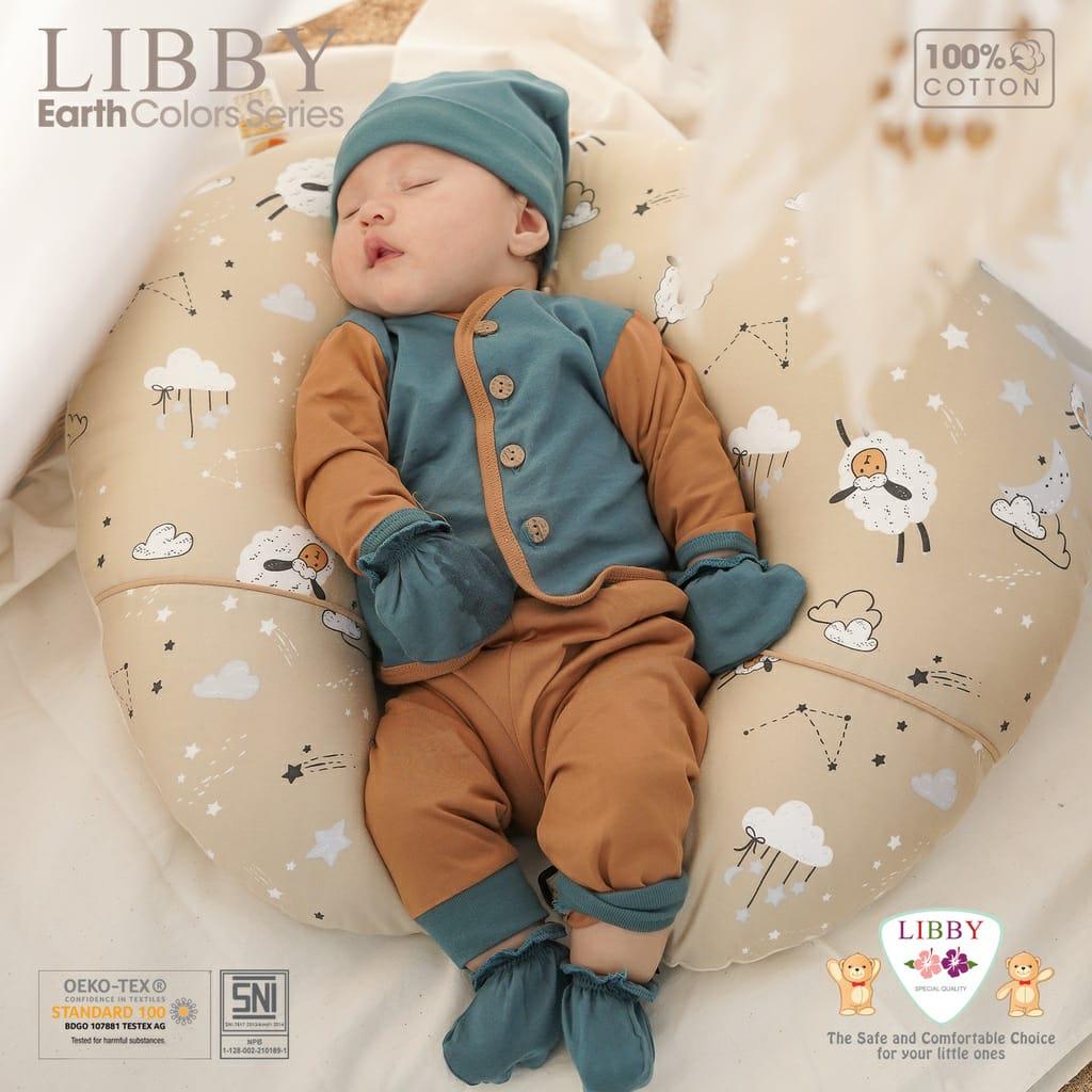 LIBBY (1stel) Earth Series Comfy Set Kombinasi Stelan Baju PANJANG