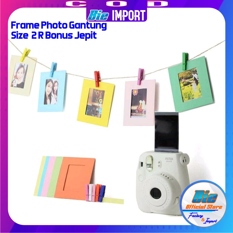 Frame Foto Gantung 2 R Bonus Jepit Foto Impor Best Seller