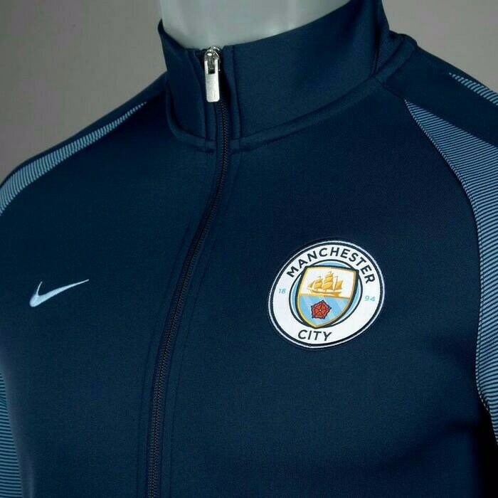 IMPORT Jaket Bola Grade ORI Team Manchester City N98 Blue Official 2016-2017 LIMITED