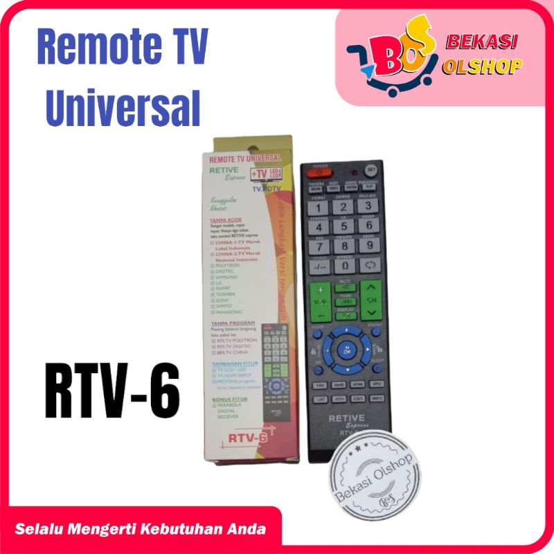 REMOTE TV UNIVERSAL RTV 6