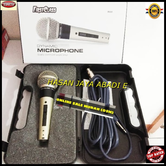 Original firstclass Mic kabel Microphone sing golden song cable karaoke vocal audio sound mik pengeras suara pro profesional vokal mikrophone dynamic aux asli music bahan metal  GARANSI UANG KEMBALI JIKA TERBUKTI TIDAK ORIGINAL  Bahan dari BESI Langsung n