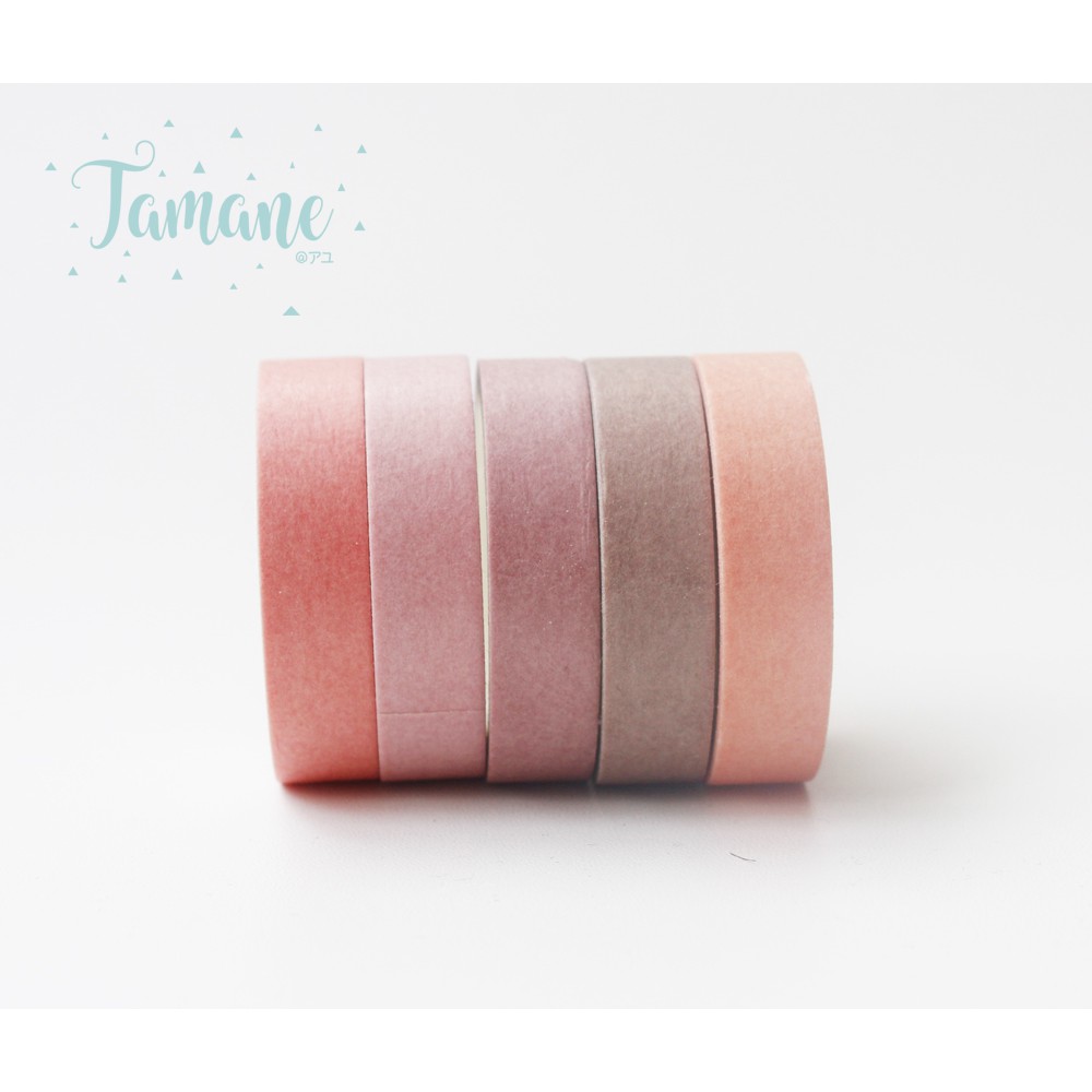 

solid Color Washi tape Cherry Blossom color set 5pcs