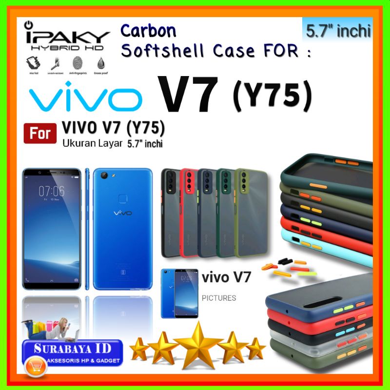 Casing Case Vivo V7 (Y75) 5.7"inchi | Soft Case iPaky/HYBRID Vivo V7 (Y75) seri Vivo 1718