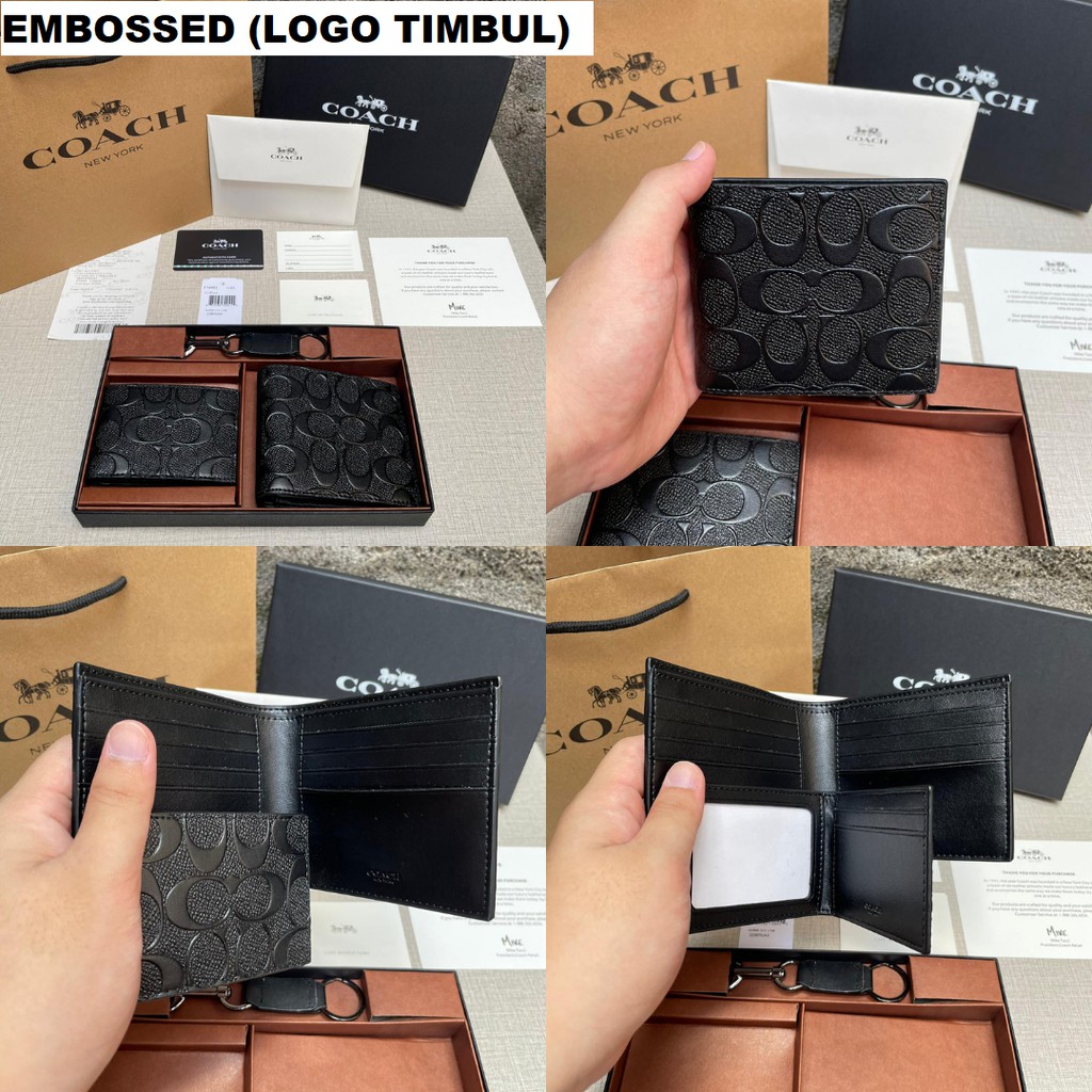 Dompet Coach Signature 100% ORIGINAL / Coach Wallet Original Dompet Pria Kulit Dompet Lipat