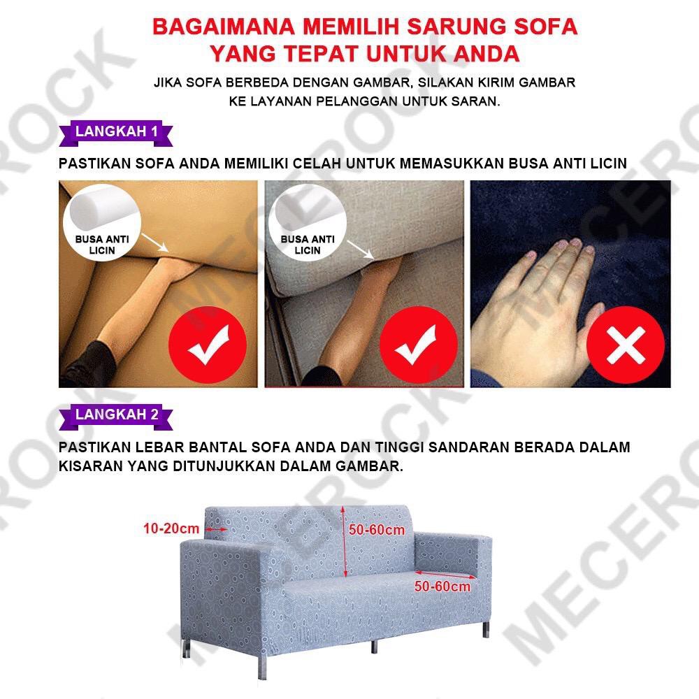 Cover Sofa Sarung Pelindung Sofa 1/2/3/4 Seater Sofa Cover Elastic Sarung bantal sofa