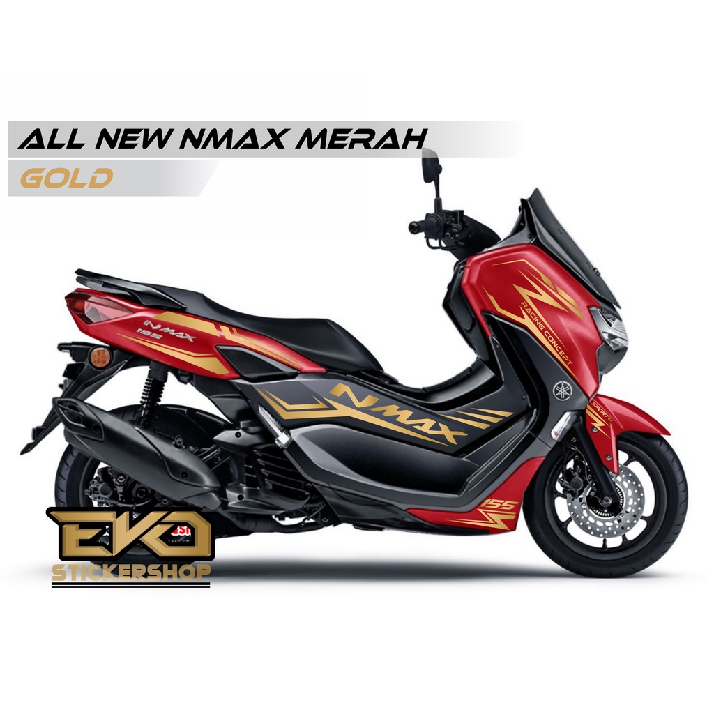 STIKER ALL NEW NMAX MERAH CUTTING STICKER RACING