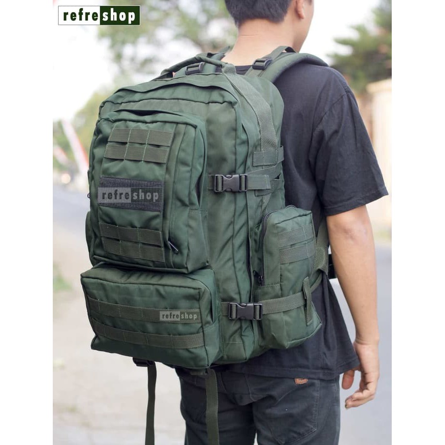 Tas Ransel Punggung Militer / Tentara / Army/ TNI PX314 - Hijau Tua