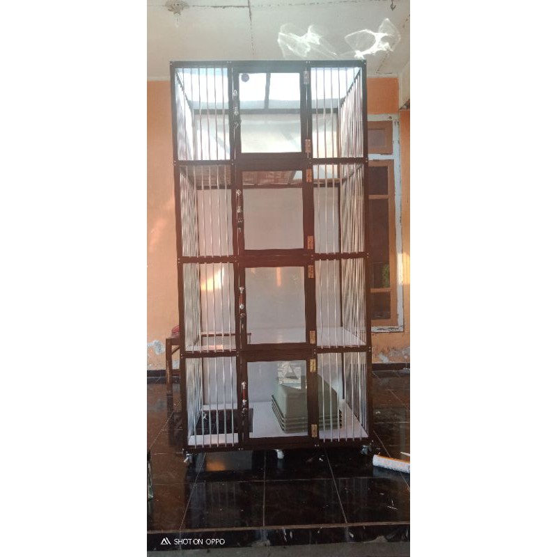 kandang kucing alumunium (PxLxT 90x60x160) tingkat 4 jumbo