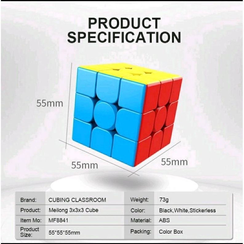 [COD] PROMO!!! Rubik MoYu MeiLong 3x3x3 Magic Cube Stickerless| Magic Cube 3x3 Speed Cube 3x3| Rubik Murah 3x3