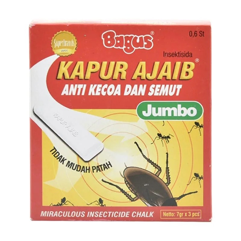 Bagus Kapur Ajaib Jumbo 3's Anti Semut dan Kecoa Basmi Semut dan Kecoa