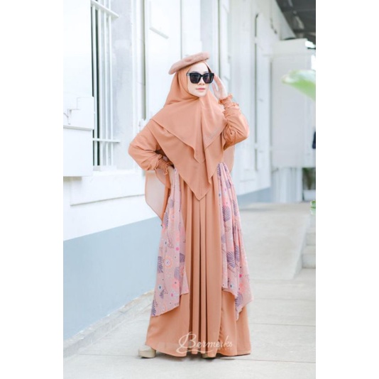 BISA COD | HUMAIRA SYARI ORI BY BERMERKS | ALANA KERTAS ORI BY BERMERKS | GAMIS SET SYARI FULL CERUT