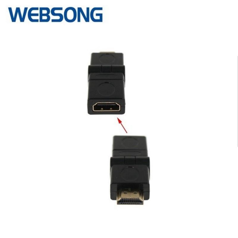 Connector HDMI Male to Female 360Degree Websong