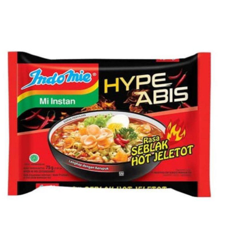 

Indomie Mie Instan Hype Abis Rasa Seblak Hot Jeletot 75gr