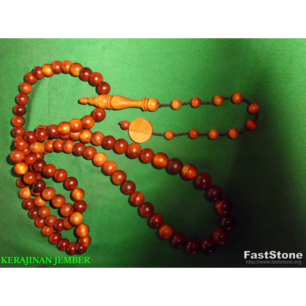 Tasbih kayu GAHARU AGHATIS 99 biji 15 biji