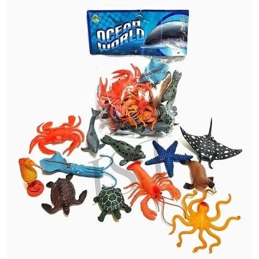 Hot sale mainan binatang laut karet - ocean world hanyaq di shopee