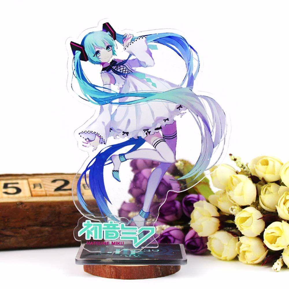 Lanfy Miku Hatsune Kartun Lucu Miku Collection Model Desktop Standing Card Sakura Princess Figure Model Plat