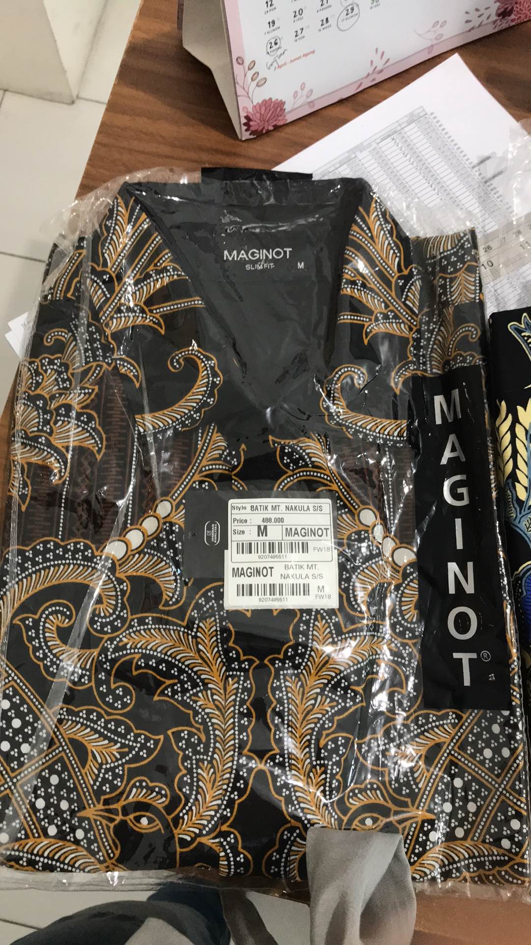 Maginot Kemeja Batik Pria Nakula-ss Lengan Pendek