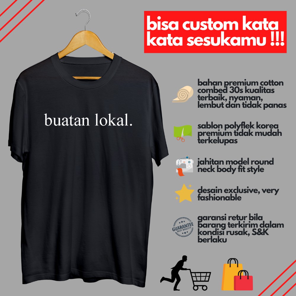 Baju Kaos Tshirt Distro Pria Wanita Cowok Cewek Kata Kata Murah Unik Lucu Ekspresi Buatan Lokal