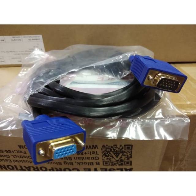 Netline Kabel VGA Male To Female 3Meter Gold Plate