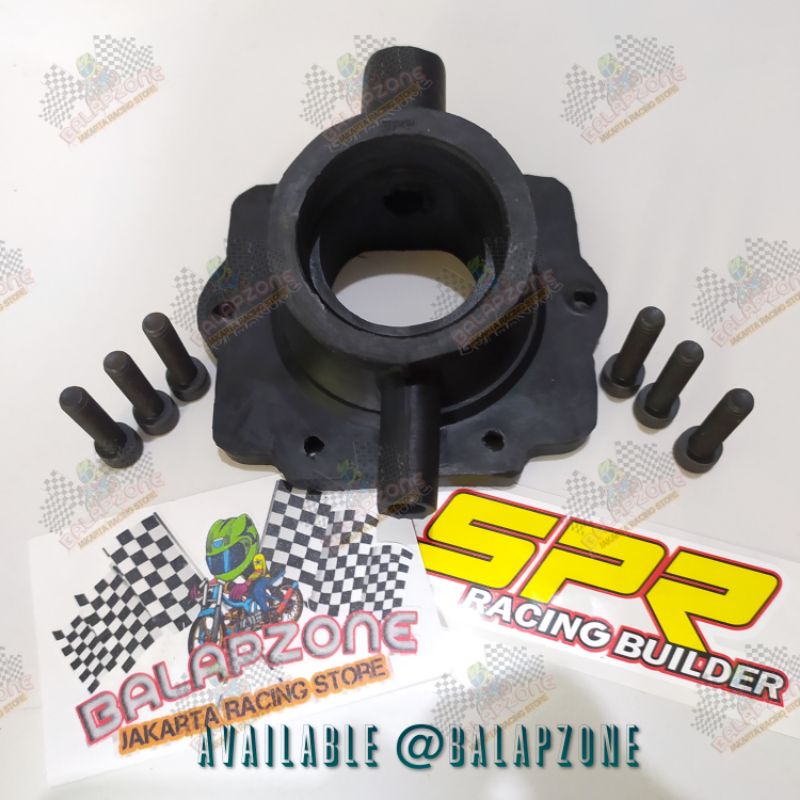 (free baut L) Karet intake manifold ninja SPR size 34/35, 38/41 ada lubang hawa untuk tabung ris/yei