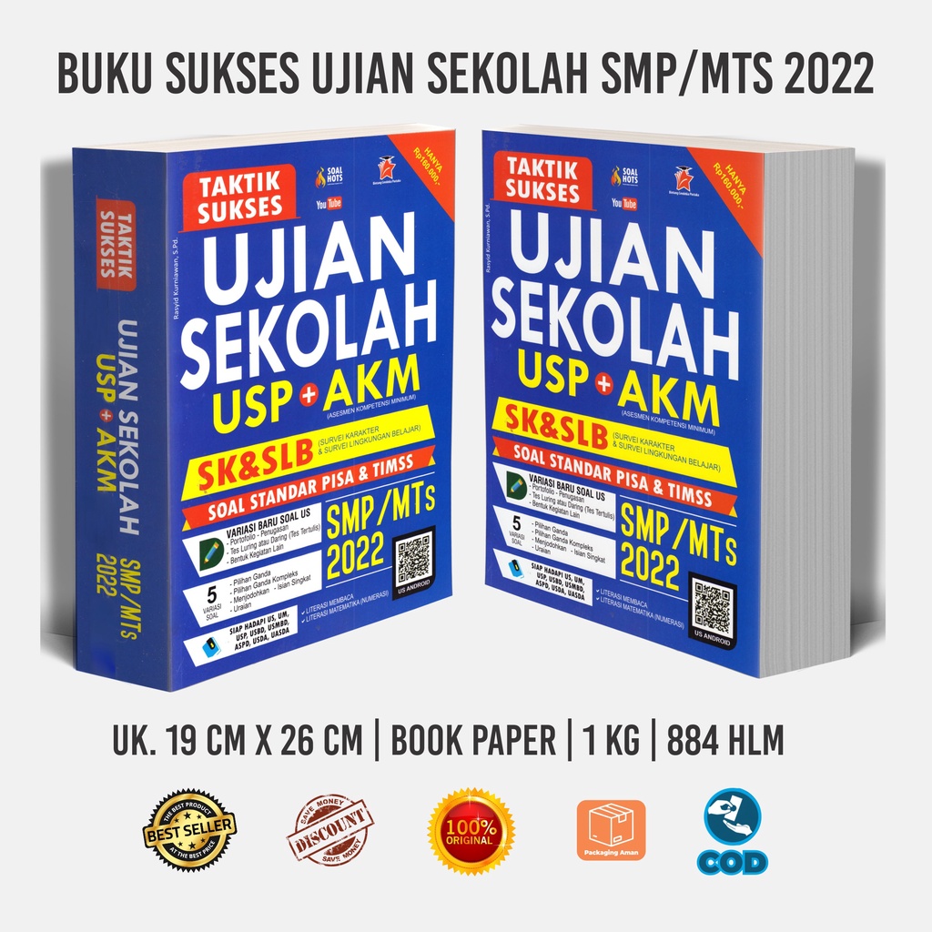 Buku Rahasia Sukses Ujian Sekolah USP AKM SMP MTs SMK MAK 2022 Taktis Sukses Maksimal Best Seller-5