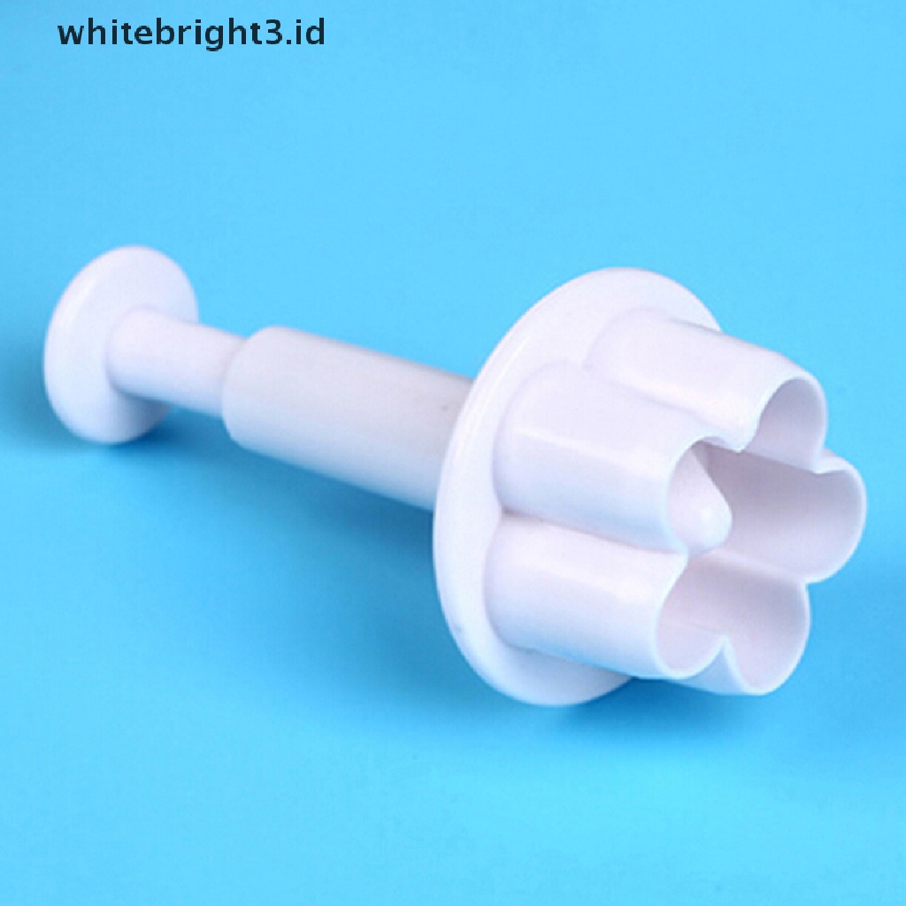 (whitebright3.id) 4pcs / set Cetakan Kue / Biskuit Bentuk Bunga 3D DIY