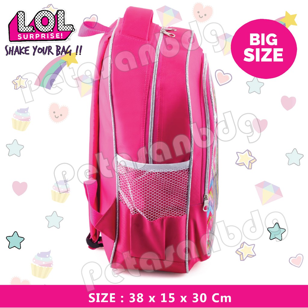 PTS - Ransel Sekolah Anak Perempuan Karakter - LOL SURPRISE - SHAKE BACKPACK - Ransel LED